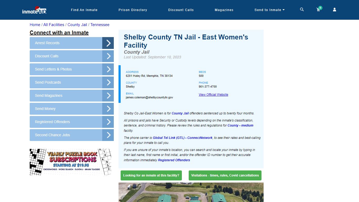 Shelby County TN Jail - East Women's Facility - Inmate Locator ...